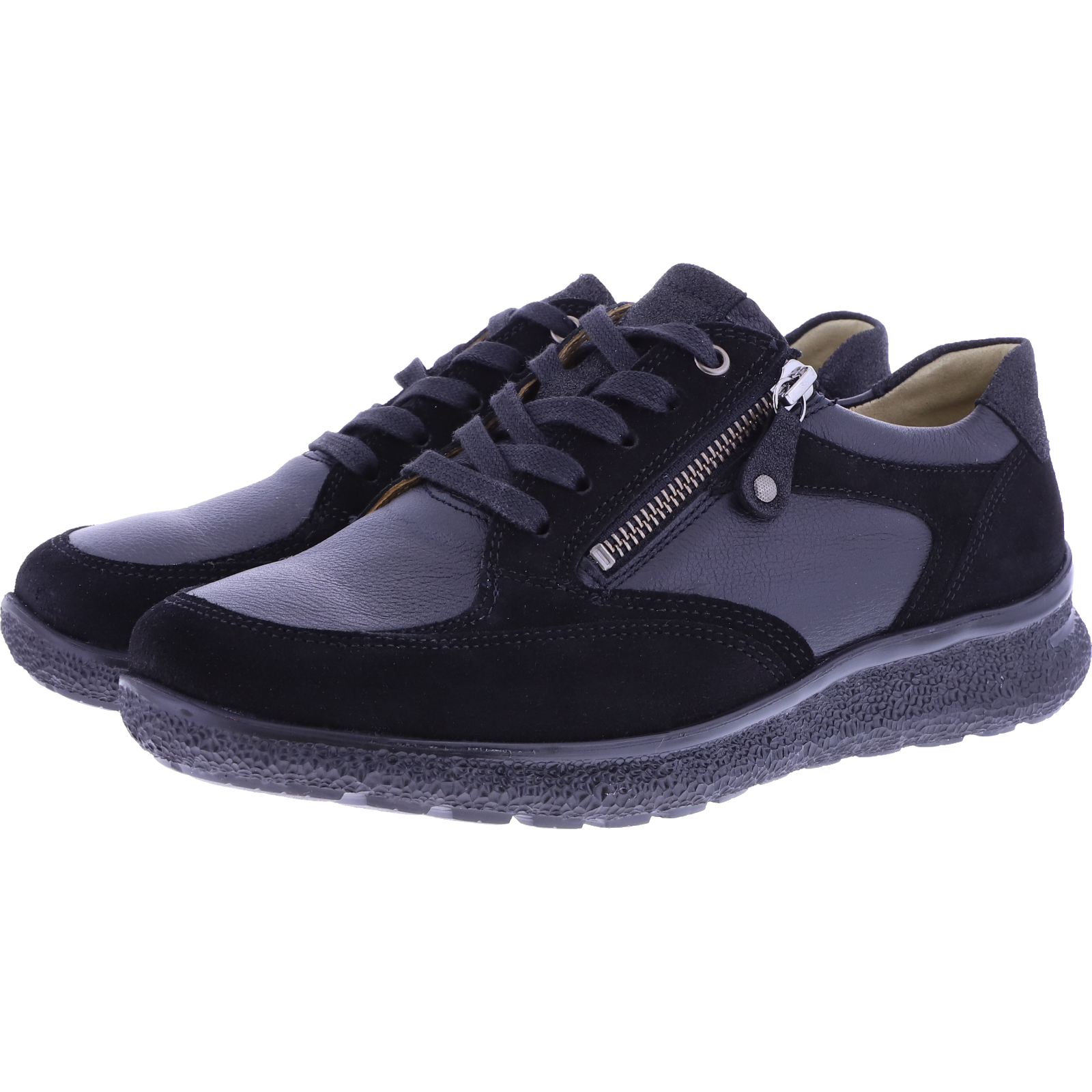 Schwarz Sneaker Von WaldlÃ¤ufer Ufer Bequemschuhe WaldlÃ¤ufer