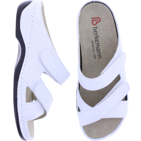 Berkemann | Modell: Felia | Weß PrägelLeder | Form: Melbourne | 01023-113 | Damen Pantoletten