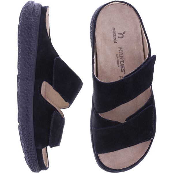 Hartjes Natural | Groove | Schwarz | Leder | Weite: H | 1221221-0100 | Damen Pantoletten