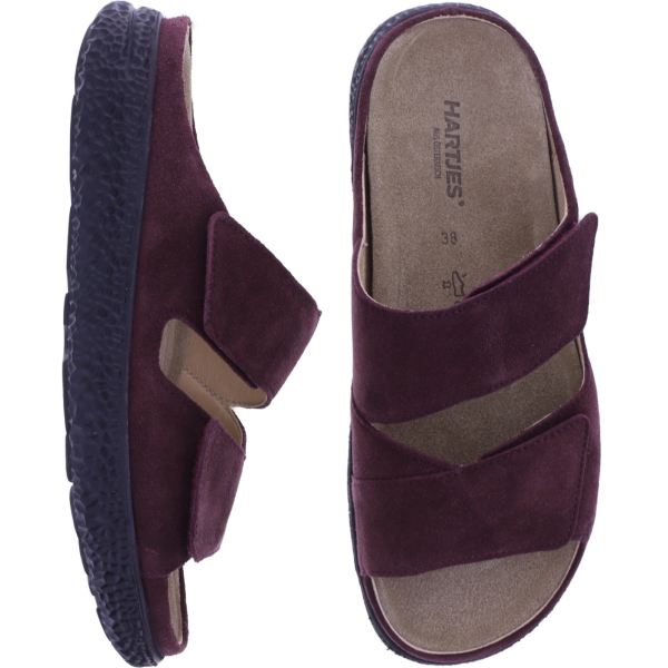 Hartjes | Groove | Aubergine | Leder | Weite: H | 1221220-8600 | Damen Pantoletten