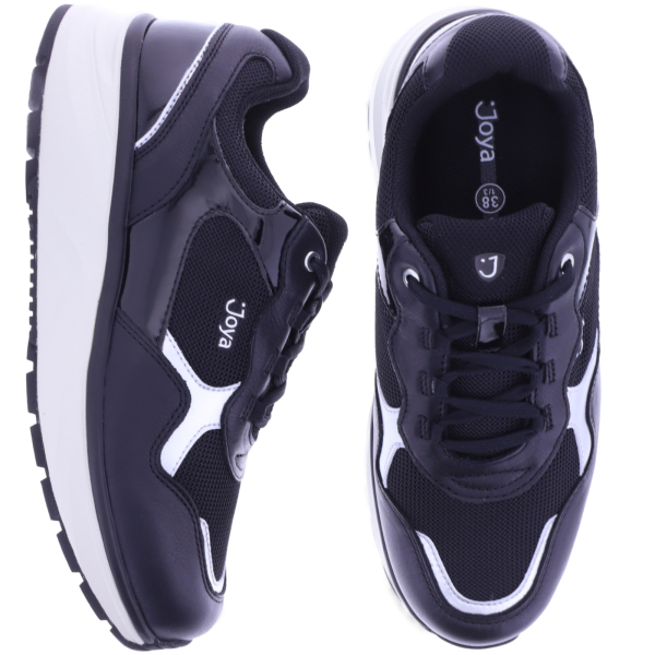 Joya | Tina III | Black-Silver | Premiumleder-Textil | Weite: H | JY148A | Damen Aktiv Schuhe