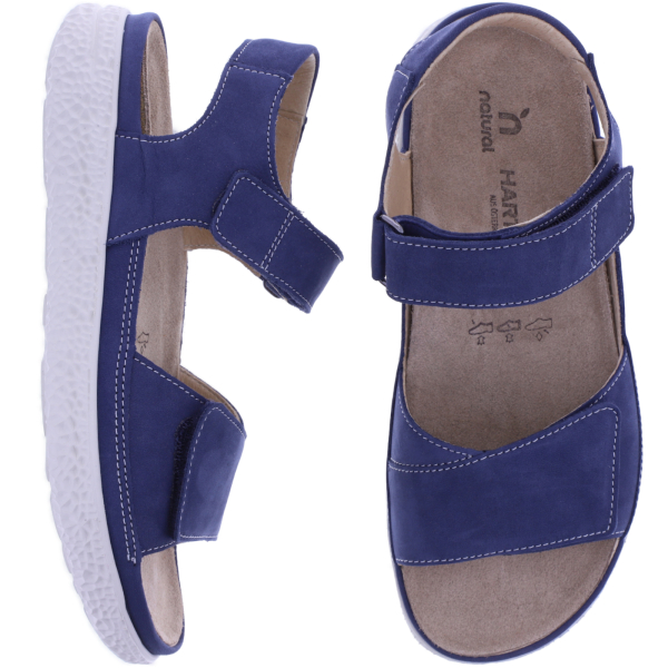 Hartjes Natural | Groove | Stahlblau | Nubukleder | Weite: H | 1321220-4800 | Damen Sandalen