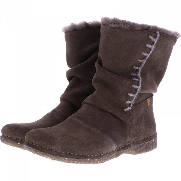 El Naturalista / Modell: N5468 Angkor / Farbe: Lux Suede Brown Leder-Lammfell  / Damen Stiefel