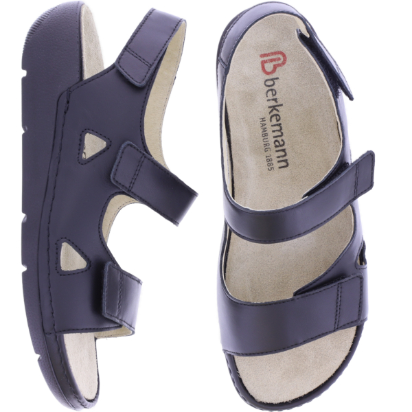 Berkemann | Leona | Zenitschwarz Kalbsleder | Form: Granada | 01468-071 / Damen Sandalen