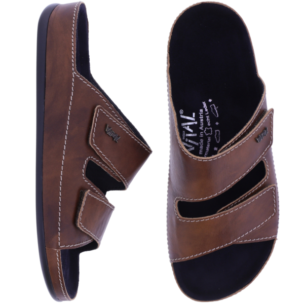 Vital Schuhe | Vital Soft | Darkcognac | Nappaleder | Weite: H | 4224902-5700 | Herren Pantoletten