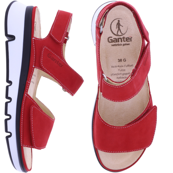 Ganter Gianna Rot Softnubukleder 9-200612-4000 Damen Sandalen
