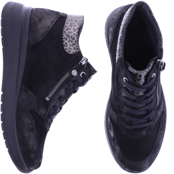 Fidelio | Heaven | Schwarz Kombi | Leder | Multistretch | Weite: H | Damen Bootie