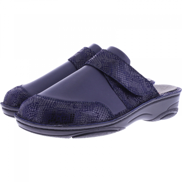 Berkemann / Modell: Giorgina / Dunkelblau Stretch / Form: Aventin / 03428-316 / Damen Clogs