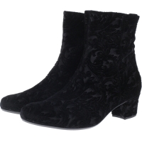 Hassia / Florenz / Schwarz Samt / Wechselfußbett / Art: 4-304983-0100 / Damen Stiefelette