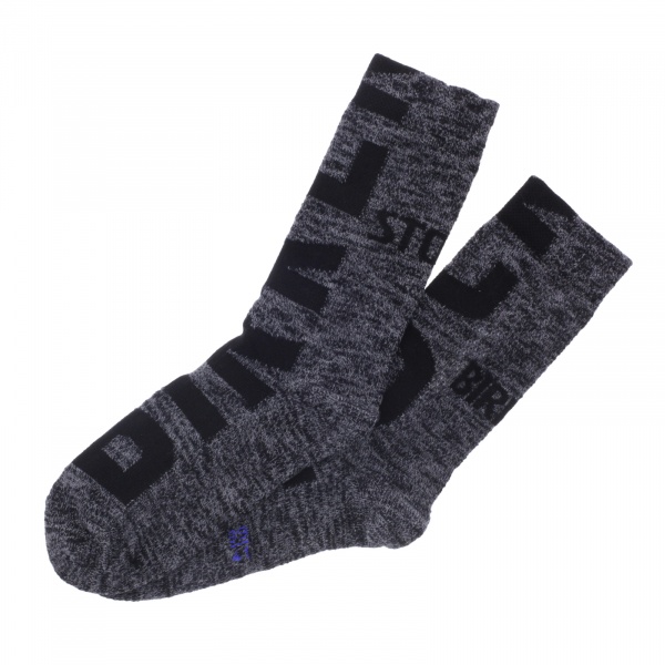 Birkenstock Herren Socken - Cotton Slub Logo - Schwarz-Grau