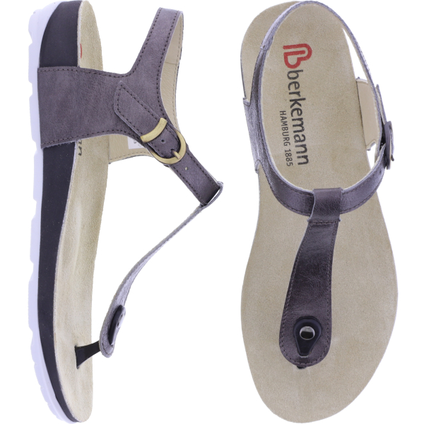 Berkemann | Modell: Kilia | Mokkabraun Leder | Leisten: Kimberly | 02116-441 | Zehensteg Sandale