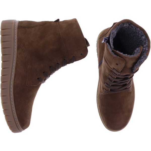 Semler | Sina | Schoko-Braun | Samt-Nubukleder | Weite: H | S50165 | Damen Komfort-Booties