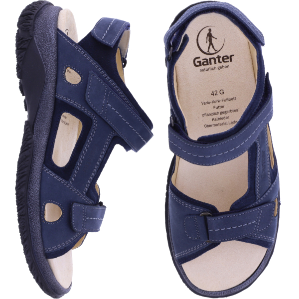 Ganter | Giovanni | Ink-Blau | Nubukleder | Wechselfußbett | Weite: G | 257122-3732 | Herren Sandalen