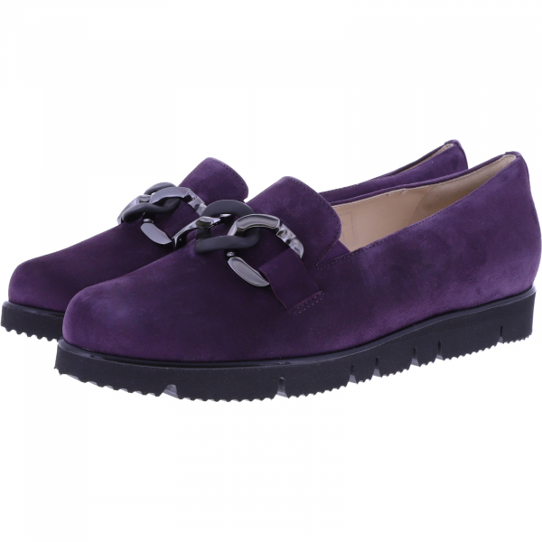 Hassia / Pisa / Plume Dunkellila Samtziege / Wechselfußbett / Art: 6-301537-8100 / Damen Slipper