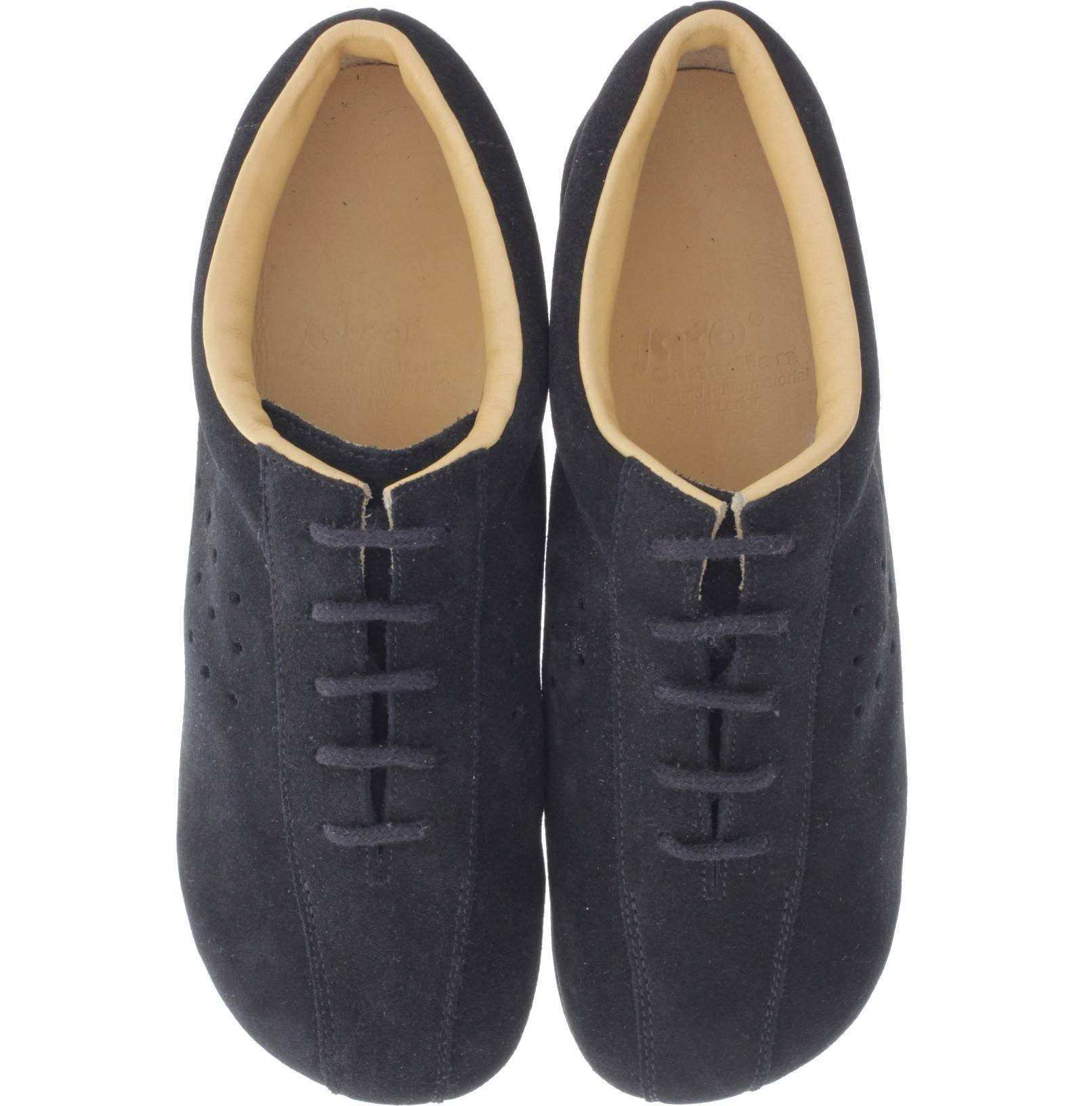 JacoCanadian / Modell: 1026 / Farbe: Schwarz Veloursleder / Unisex Schnürer