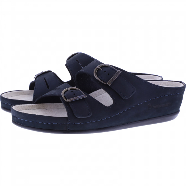 Berkemann / Modell: Lüneburg / Dunkelblau Nubuk / Leisten: Atlanta / Art: 00742-320 / Damen Sandalen