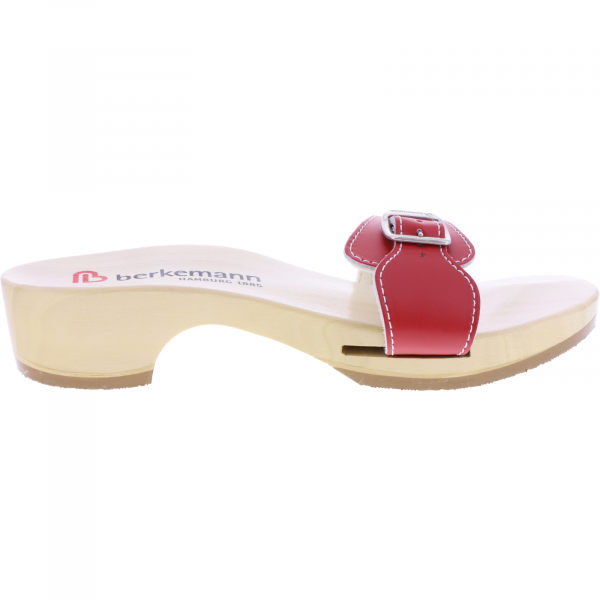 Berkemann / Hamburg-Sandale / B102 / Rot Glattleder / Sohle: Natur / Art: 00102-200 / Unisex