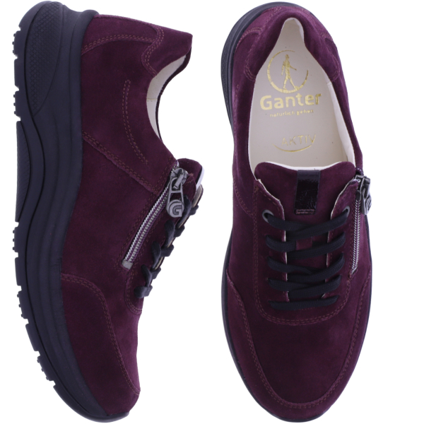 Ganter AKTIV | High Flyer | Aubergine | Weite: H | Kalbsleder | 0-201812-8700 | Damen Schnürer