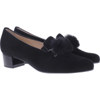 Hassia / Siena / Schwarz Samtziege / Wechselfußbett / Art: 8-303059-0100 / Damen Pumps