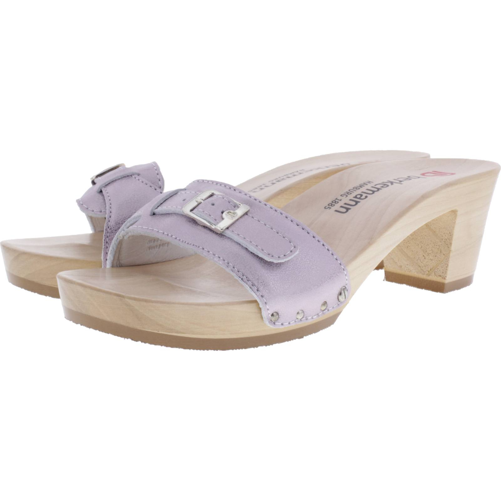 Berkemann / Peggy / Altrosa-Glitter Leder / Art: 00200-246 / Damen Holzsandalen