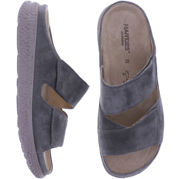 Hartjes | Groove | Khaki | Veloursleder | Weite: H | 1221220-7000 | Damen Pantoletten