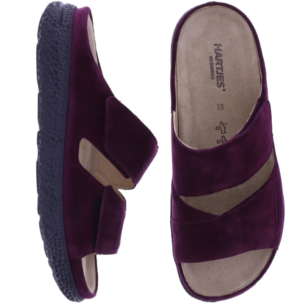 Hartjes | Groove | Aubergine | Leder | Weite: H | 1221220-39-8600 | Damen Pantoletten