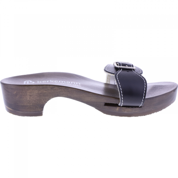 Berkemann / Hamburg-Sandale / Schwarz Glattleder / Sohle: Braun / Art: 10102-900 / Unisex