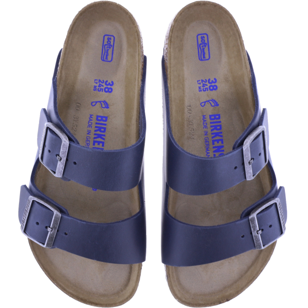 Birkenstock Arizona mit Weichbettung Navy Leder 1013643 Unisex