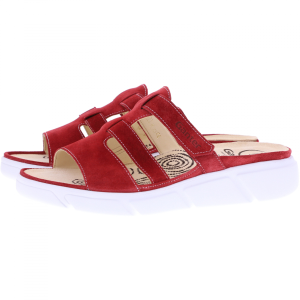 Ganter Halina Rot Velours 3-200432-4000 Ganter Damen Pantoletten
