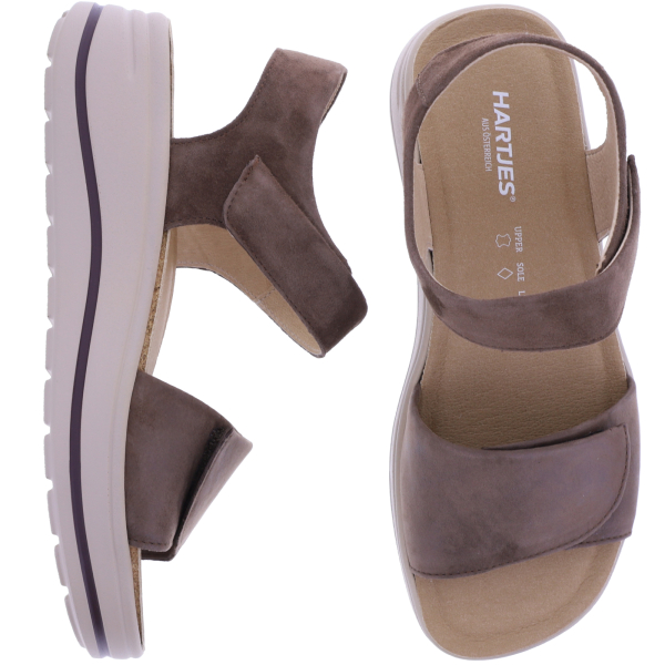 Hartjes | Woogie | Dunkelbraun Nubuk | Weite: H | 1322002-7777 | Damen Sandalen