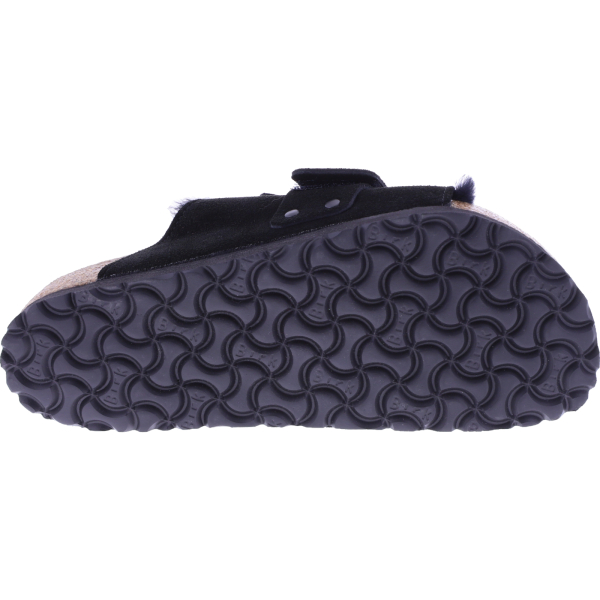 Birkenstock Kyoto mit Lammfell | Schwarz Leder | 1023177 | Unisex