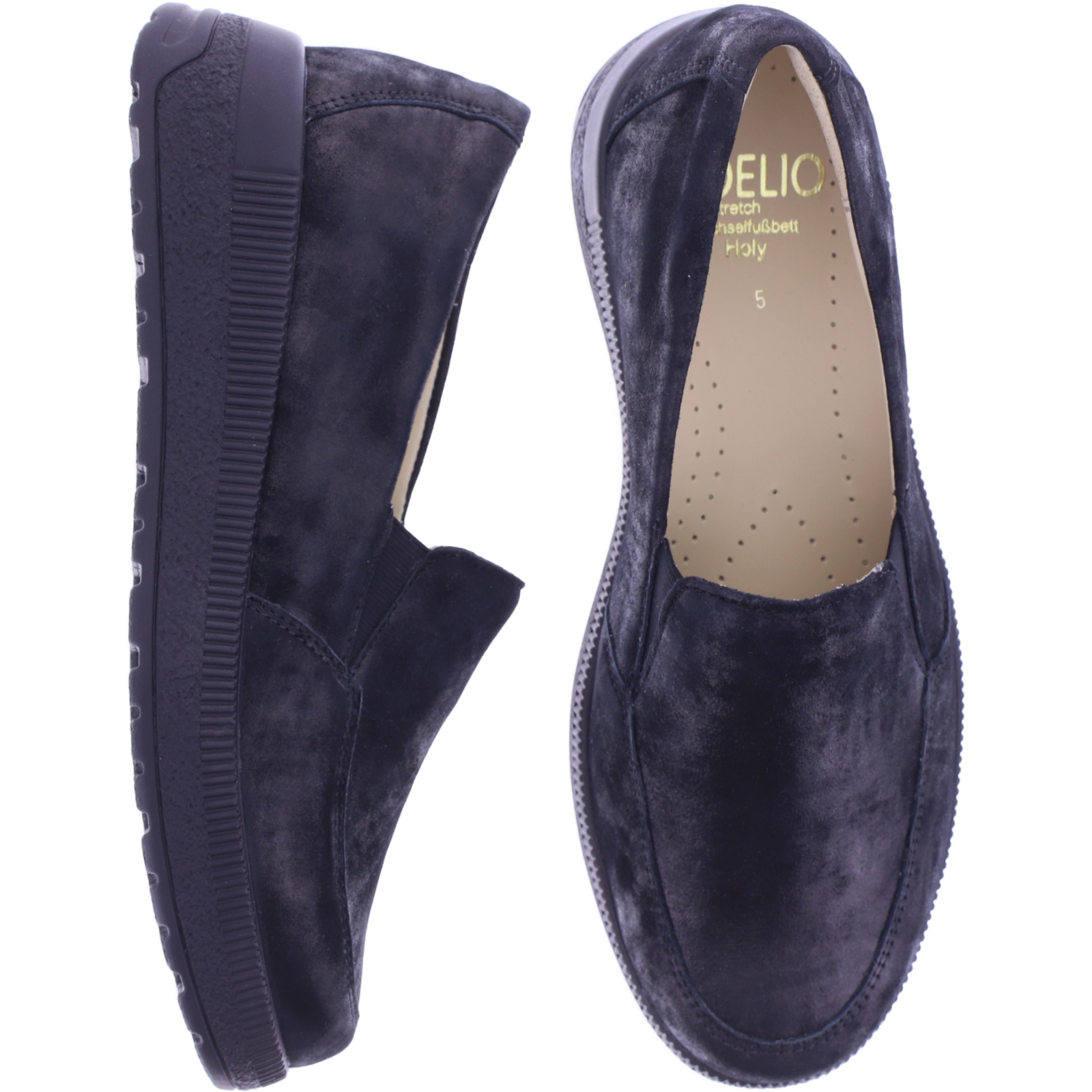 Fidelio | Holy | Nero-Schwarz | Leder | Multistretch | Weite: H | Damen Slipper