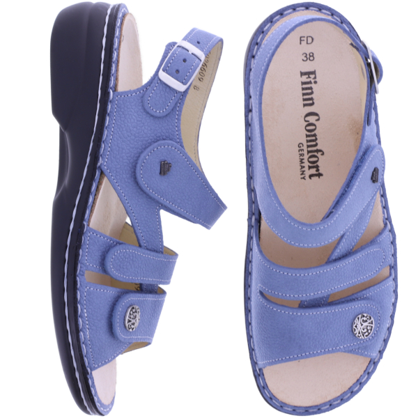 Finn Comfort | Gomera | Sky-Jeansblau | Wechselfußbett | 02562-834214 | Damen Sandalen