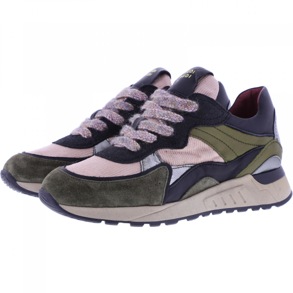 Piedi Nudi / Modell: Nebel / Farbe: Khaki-Rosa / Art.: 2507-1101 / Damen Sneaker