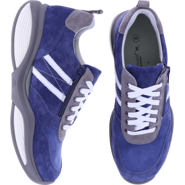 Xsensible Stretchwalker / Modell: SWX3 / Denim-Blau Leder-Stretch / 300732-254 / Herren Sneakers