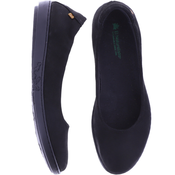 El Naturalista | Coral | N5300 | Black-Schwarz II | Kalbsleder | Damen Ballerinas