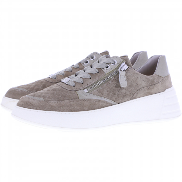 Hassia / Genova / Fog Beige Softvelour / Wechselfußbett / Art: 4-301457-6900 / Damen Schnürer
