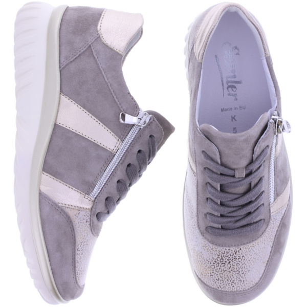 Semler | Larissa | Panna-Düne | Nubukleder-Stretch | Weite: K | L8315 | Damen Komfort-Schnürer