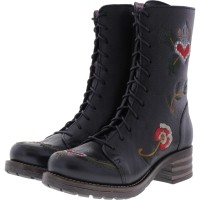 Brako / Modell: Military Traviata / Negro Flower Leder / Stiefel / Art: 8455 / Damen