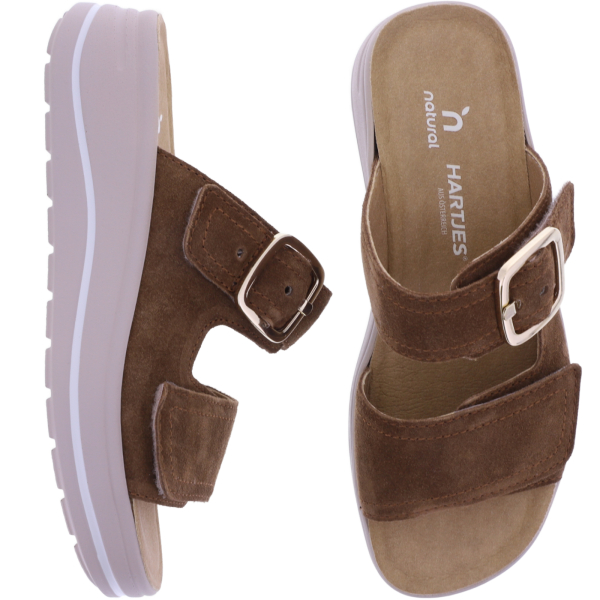 Hartjes | Woogie | Cognac Veloursleder | Weite: H | 1222003-5300 | Damen Pantoletten