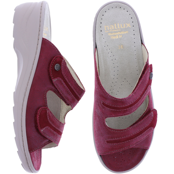 Fidelio | Hedi | Scarlet-Rot | Leder-Stretch | Hallux | Weite: H½ | Damen Pantoletten