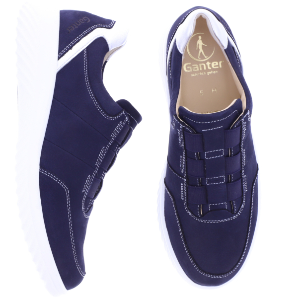 Ganter | Heike | Dunkelblau Soft-Nubuk | Weite: H | Kalbsleder | 9-204502-3500 | Damen Slip-In Sneaker