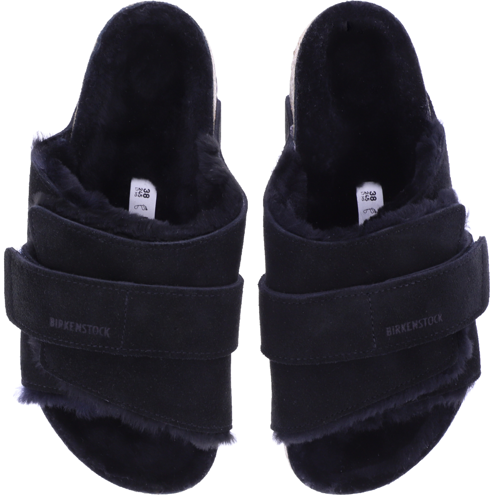 Birkenstock Kyoto mit Lammfell | Schwarz Leder | 1023177 | Unisex