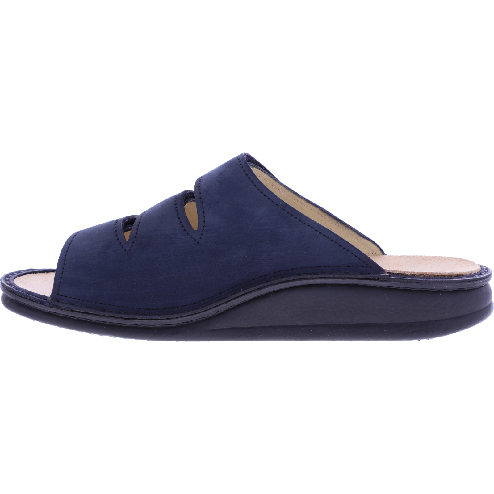 Finn Comfort Korfu Damen Pantolette - Bequeme Hausschuhe Aus Nubukleder