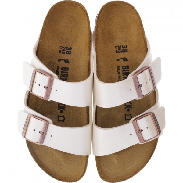 birkenstock arizona graceful pearl white