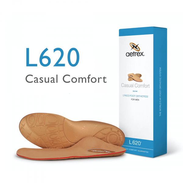 Aetrex Einlagen - L620M - Herren Casual Comfort Einlegesohlen - Ohne Pelotte