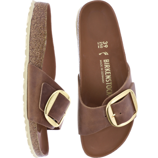 Birkenstock Madrid Big Buckle Cognac Leder 1006525 Sandalen