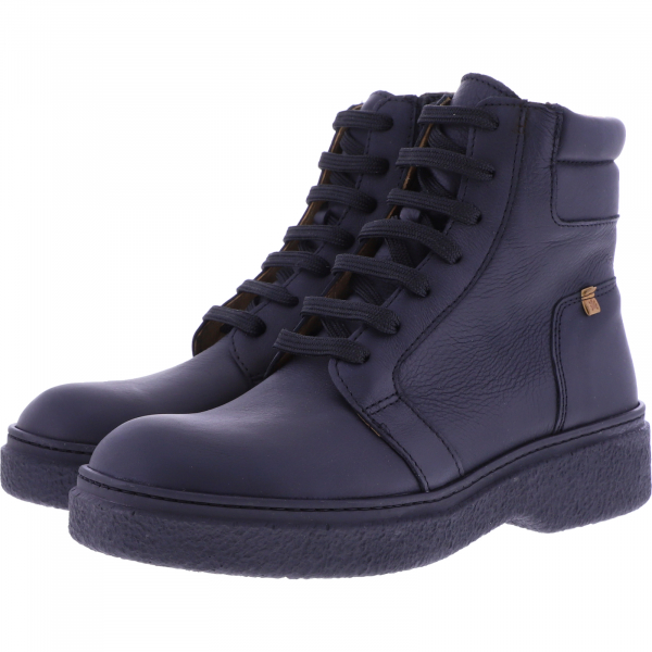 El Naturalista / Modell: N5900 Arpea / Black-Schwarz / Wax-Nappaleder / Damen Stiefel