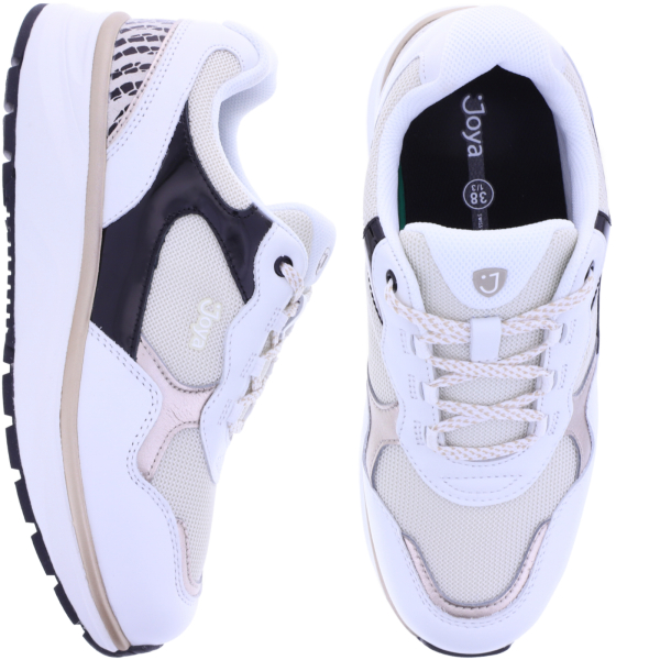 Joya | Tina III | White-Gold | Premiumleder-Textil | Weite: H | JY121A | Damen Aktiv Schuhe